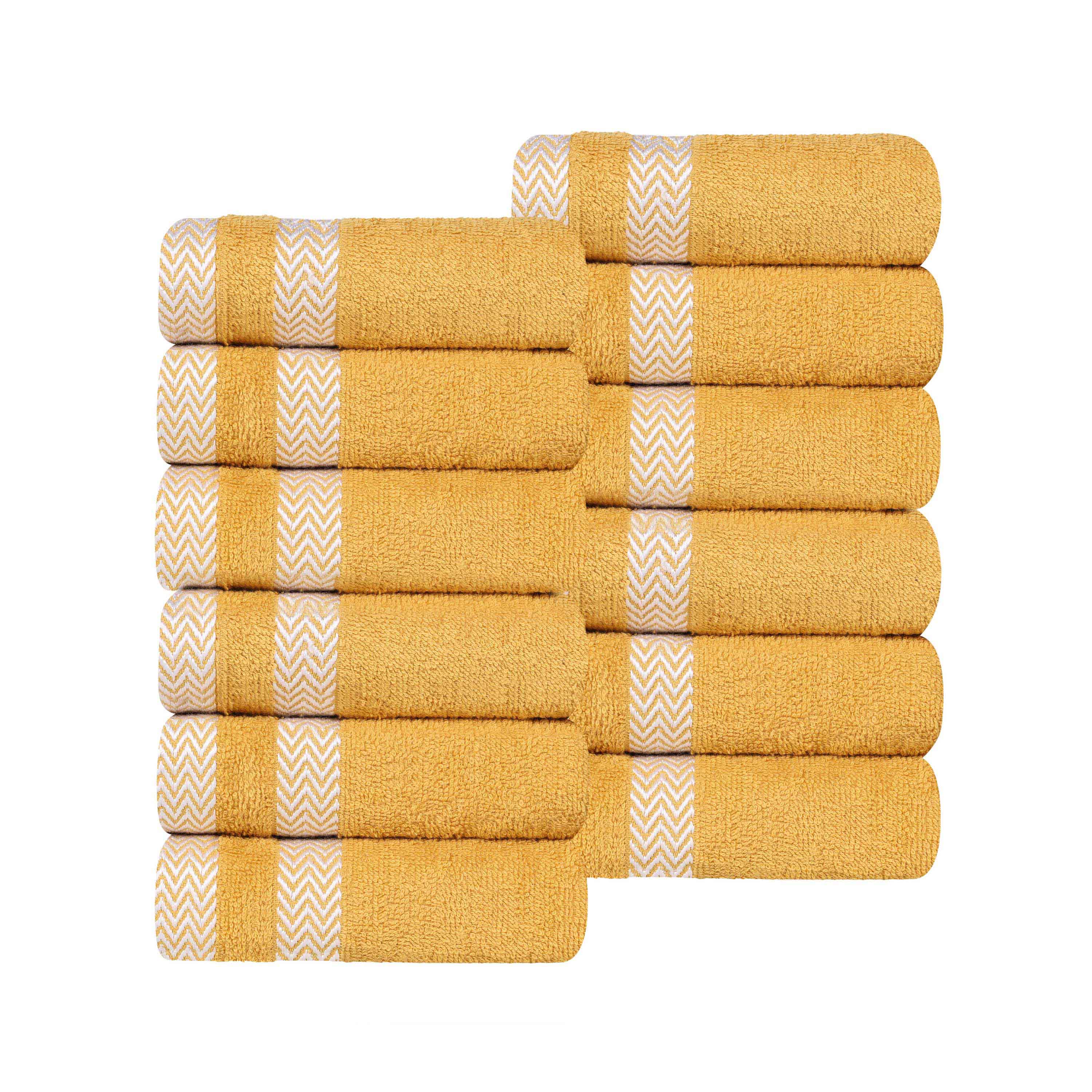 Hays Cotton Medium Weight Soft Face Towel Washcloth Set of 12 - Face Towel by Superior