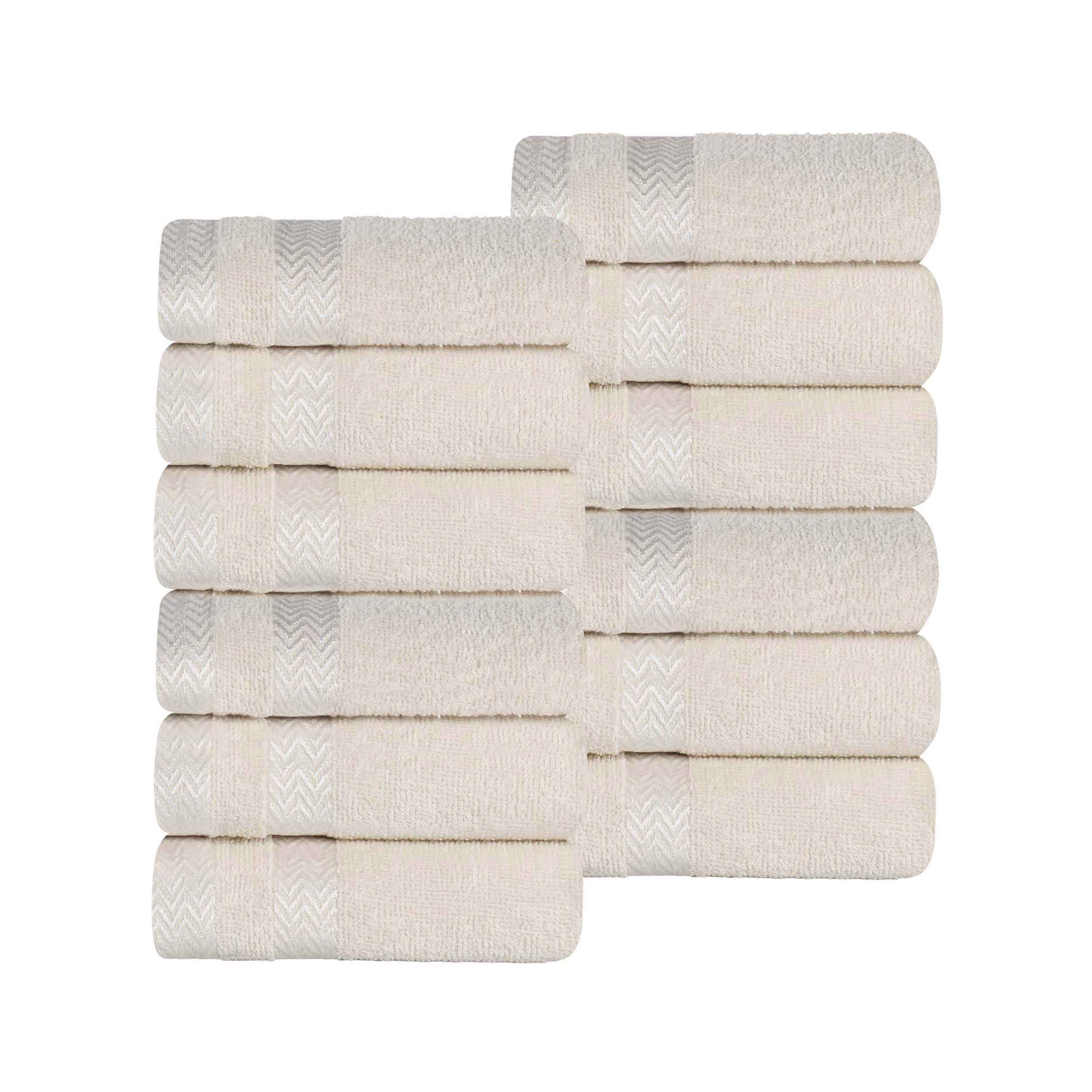 Hays Cotton Medium Weight Soft Face Towel Washcloth Set of 12 - Face Towel by Superior