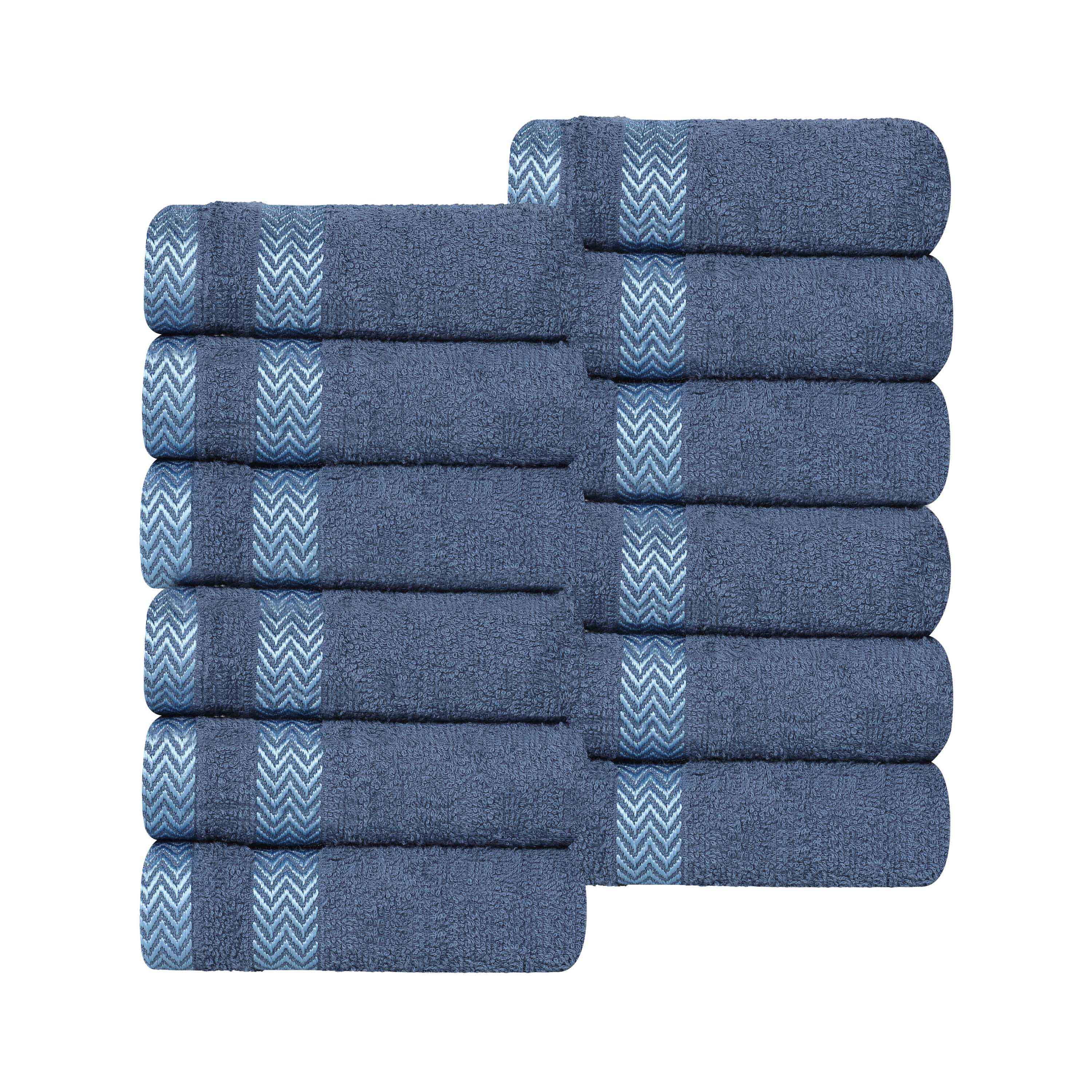 Hays Cotton Medium Weight Soft Face Towel Washcloth Set of 12 - Face Towel by Superior