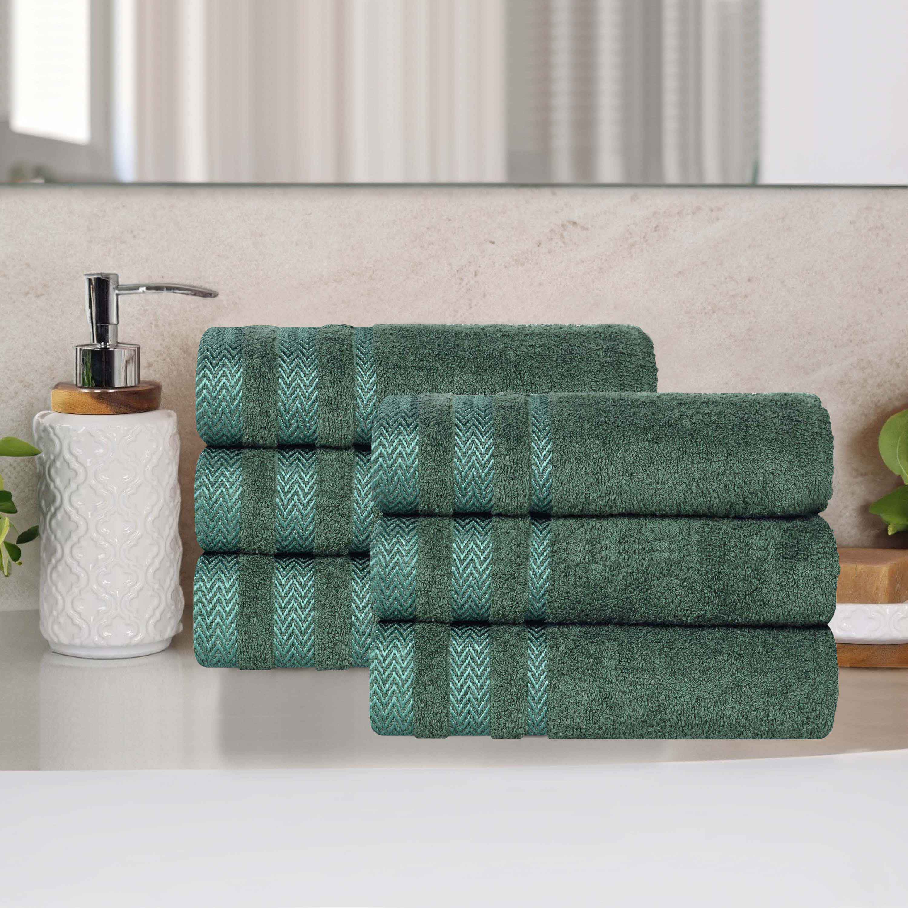 Hays Cotton Medium Weight Soft Hand Towel Set of 6 - Towel Set by Superior