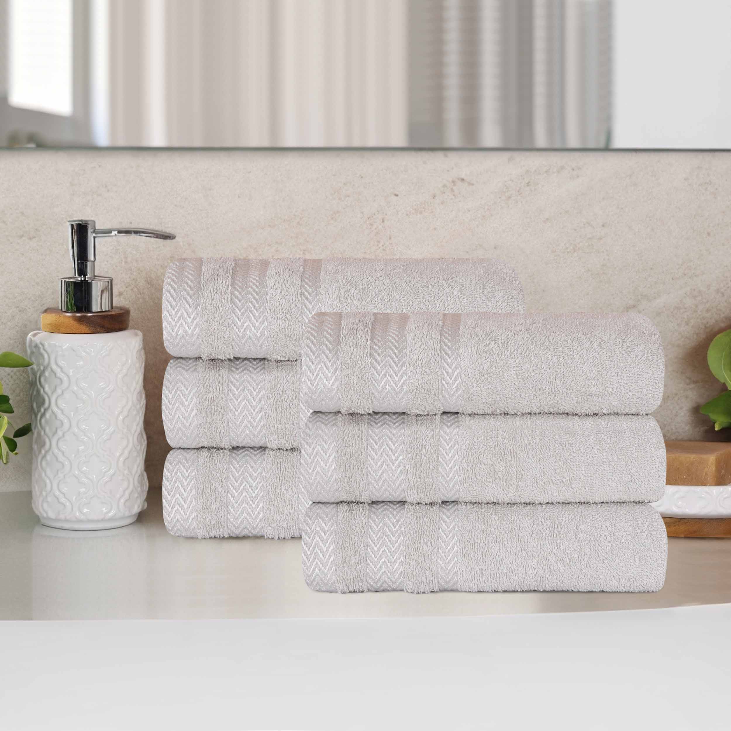 Hays Cotton Medium Weight Soft Hand Towel Set of 6 - Towel Set by Superior