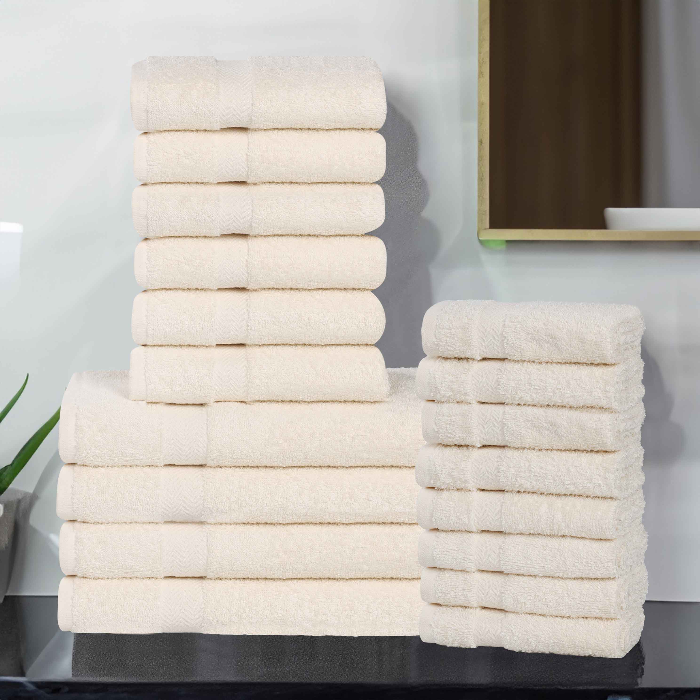 Highly Absorbent Eco-Friendly Soft Cotton 18 Piece Towel Set - Towel Set by Superior