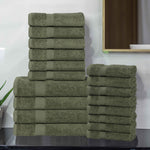 Highly Absorbent Eco-Friendly Soft Cotton 18 Piece Towel Set - Towel Set by Superior