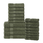 Highly Absorbent Eco-Friendly Soft Cotton 18 Piece Towel Set - Towel Set by Superior