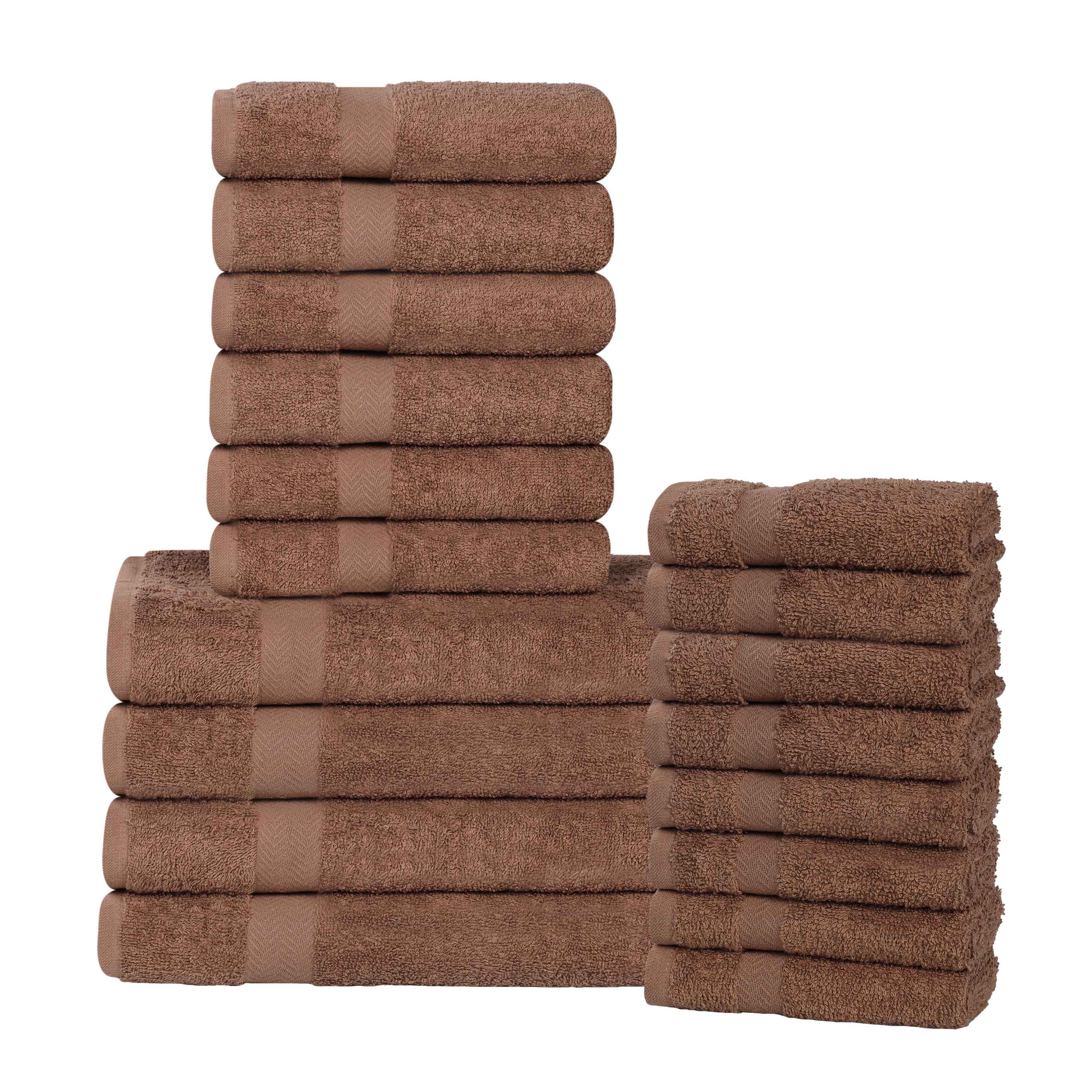 Highly Absorbent Eco-Friendly Soft Cotton 18 Piece Towel Set - Towel Set by Superior