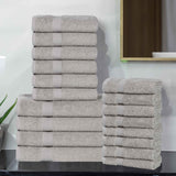 Highly Absorbent Eco-Friendly Soft Cotton 18 Piece Towel Set - Towel Set by Superior