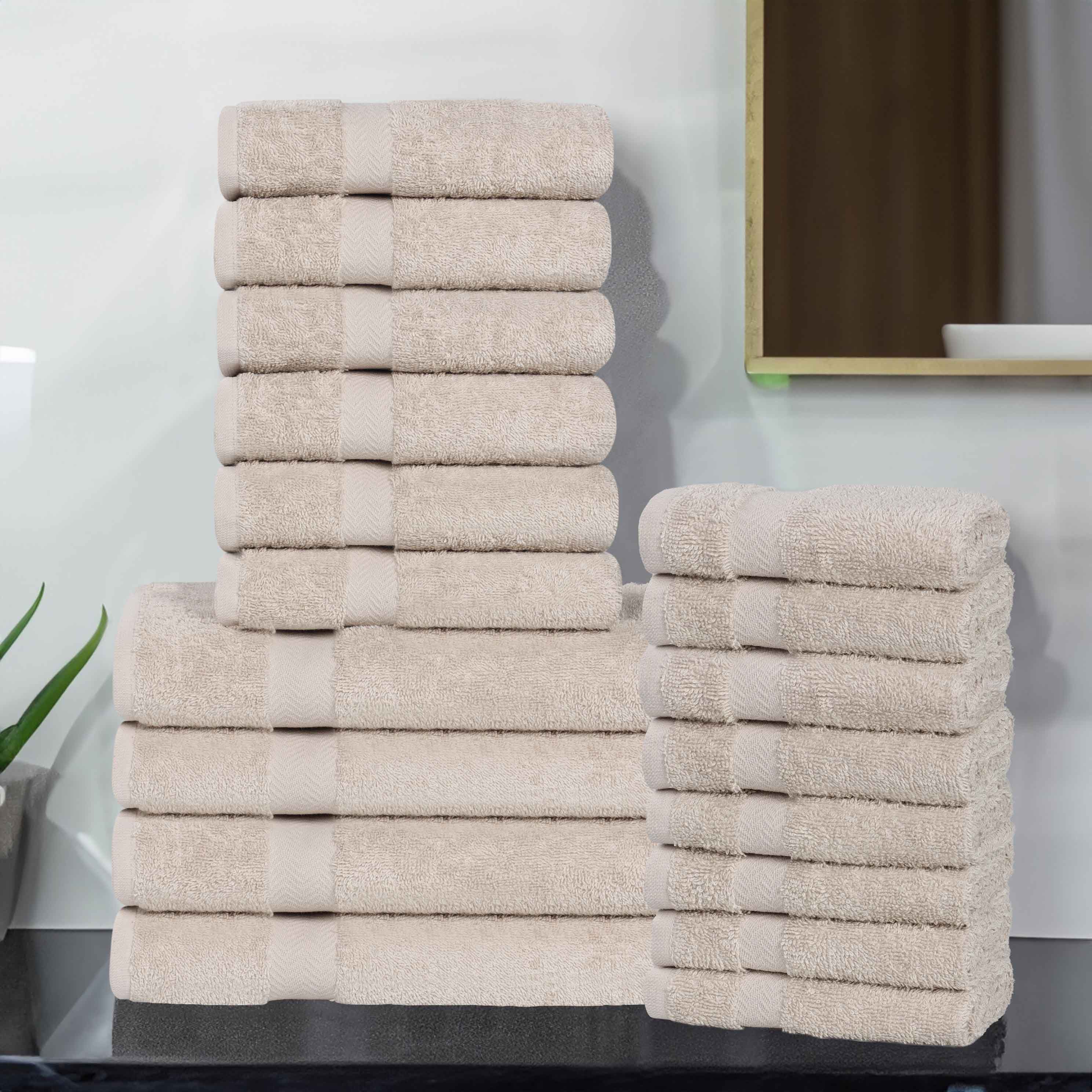 Highly Absorbent Eco-Friendly Soft Cotton 18 Piece Towel Set - Towel Set by Superior