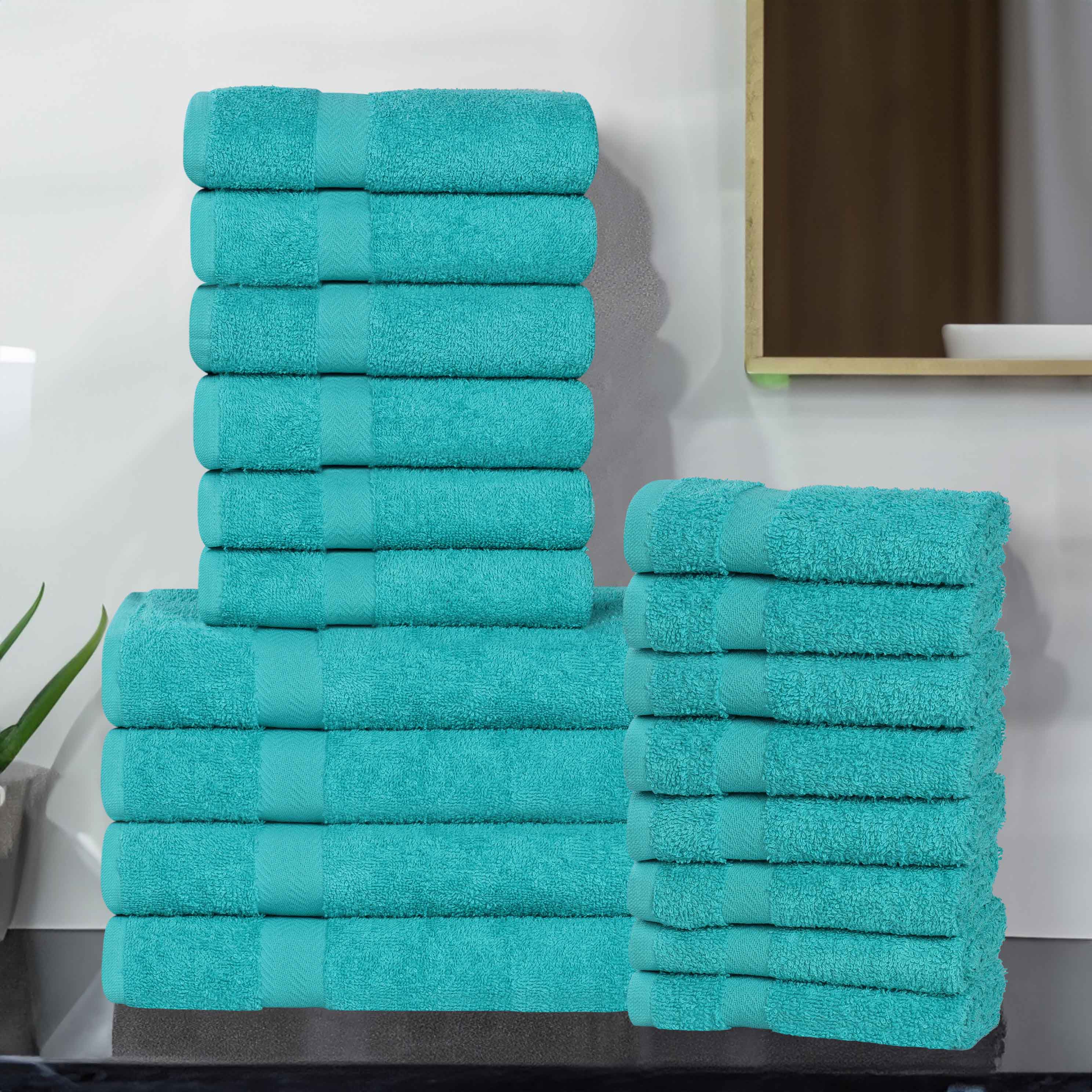 Highly Absorbent Eco-Friendly Soft Cotton 18 Piece Towel Set - Towel Set by Superior