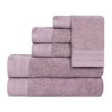 Honeycomb Textured Waffle Border Cotton 6 Piece Towel Set - Towel Set by Superior