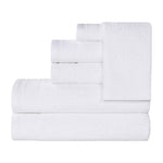 Honeycomb Textured Waffle Border Cotton 6 Piece Towel Set - Towel Set by Superior