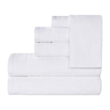 Honeycomb Textured Waffle Border Cotton 6 Piece Towel Set - Towel Set by Superior