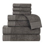 Honeycomb Textured Waffle Border Cotton 8 Piece Towel Set - Towel Set by Superior