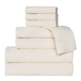 Honeycomb Textured Waffle Border Cotton 8 Piece Towel Set - Towel Set by Superior