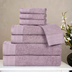 Honeycomb Textured Waffle Border Cotton 8 Piece Towel Set - Towel Set by Superior