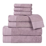 Honeycomb Textured Waffle Border Cotton 8 Piece Towel Set - Towel Set by Superior