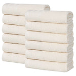 Honeycomb Textured Waffle Border Cotton Face Towels, Set of 12 - Face Towel by Superior