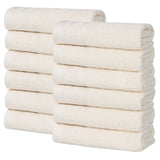 Honeycomb Textured Waffle Border Cotton Face Towels, Set of 12 - Face Towel by Superior