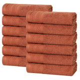 Honeycomb Textured Waffle Border Cotton Face Towels, Set of 12 - Face Towel by Superior