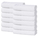 Honeycomb Textured Waffle Border Cotton Face Towels, Set of 12 - Face Towel by Superior