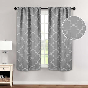 Imperial Trellis Grommet Header Blackout Curtain Panel Set - Blackout Curtains by Superior