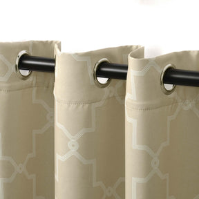 Imperial Trellis Grommet Header Blackout Curtain Panel Set - Blackout Curtains by Superior