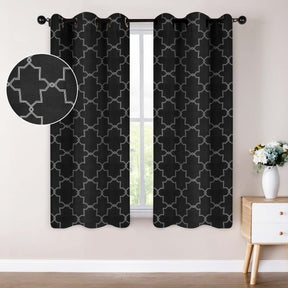 Imperial Trellis Washable Room Darkening Blackout Curtains, Set of 2 - Blackout Curtains by Superior