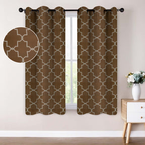 Imperial Trellis Washable Room Darkening Blackout Curtains, Set of 2 - Blackout Curtains by Superior