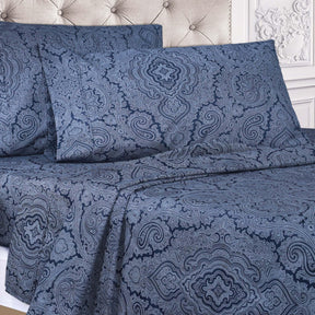 Italian Paisley Cotton Blend 600 Thread Count Deep Pocket Sheet Set - Sheet Set by Superior