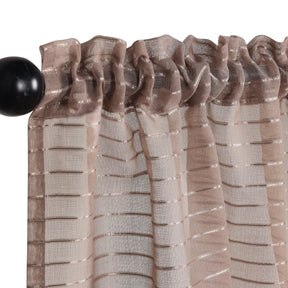 Jackson Striped Sheer Window Curtain Panels, Set of 2 - Sheer Curtains by Superior