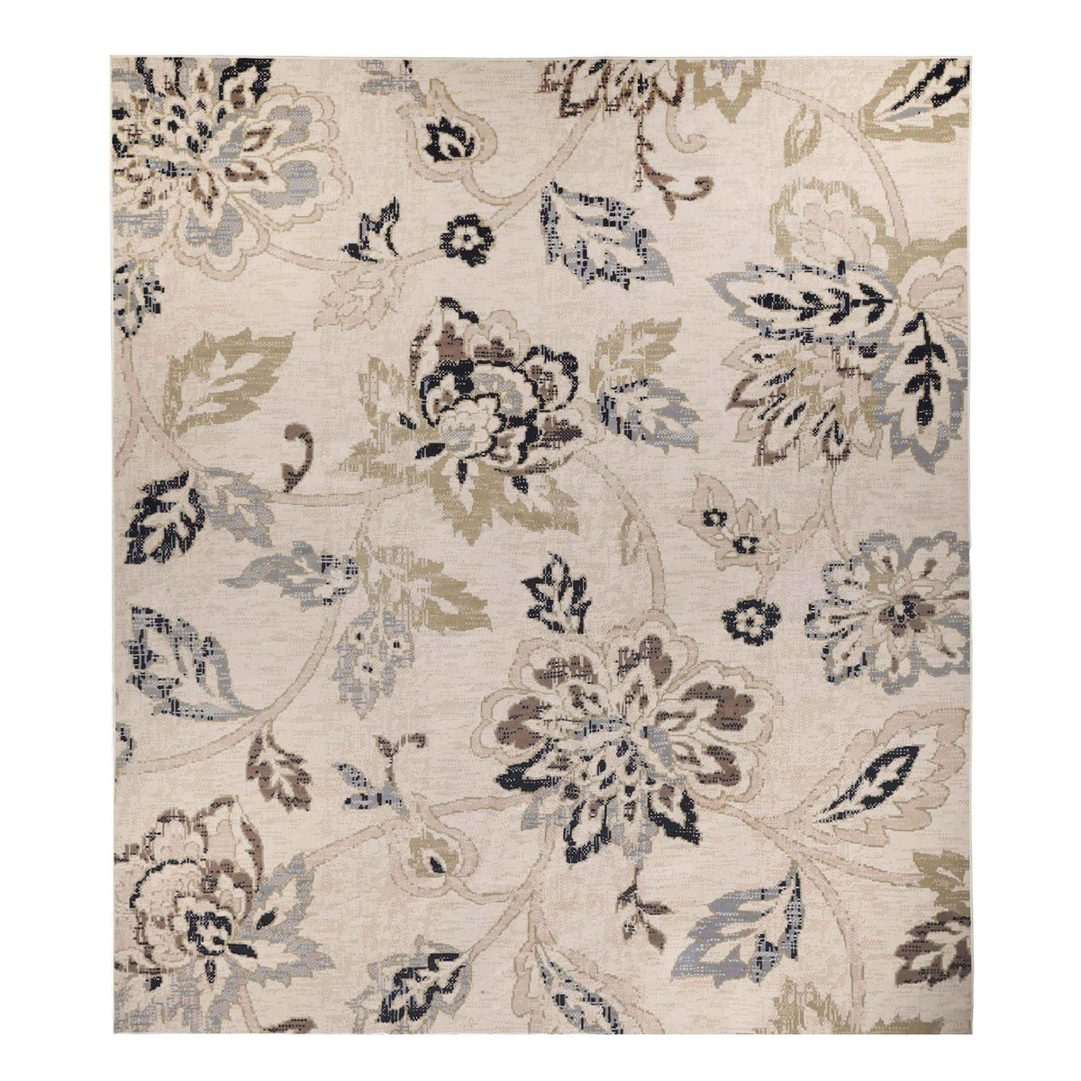 Jacobean Floral Modern Farmhouse Indoor Area Rug or Runner Rug - Rugs by Superior