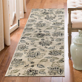 Jacobean Floral Modern Farmhouse Indoor Area Rug or Runner Rug - Rugs by Superior