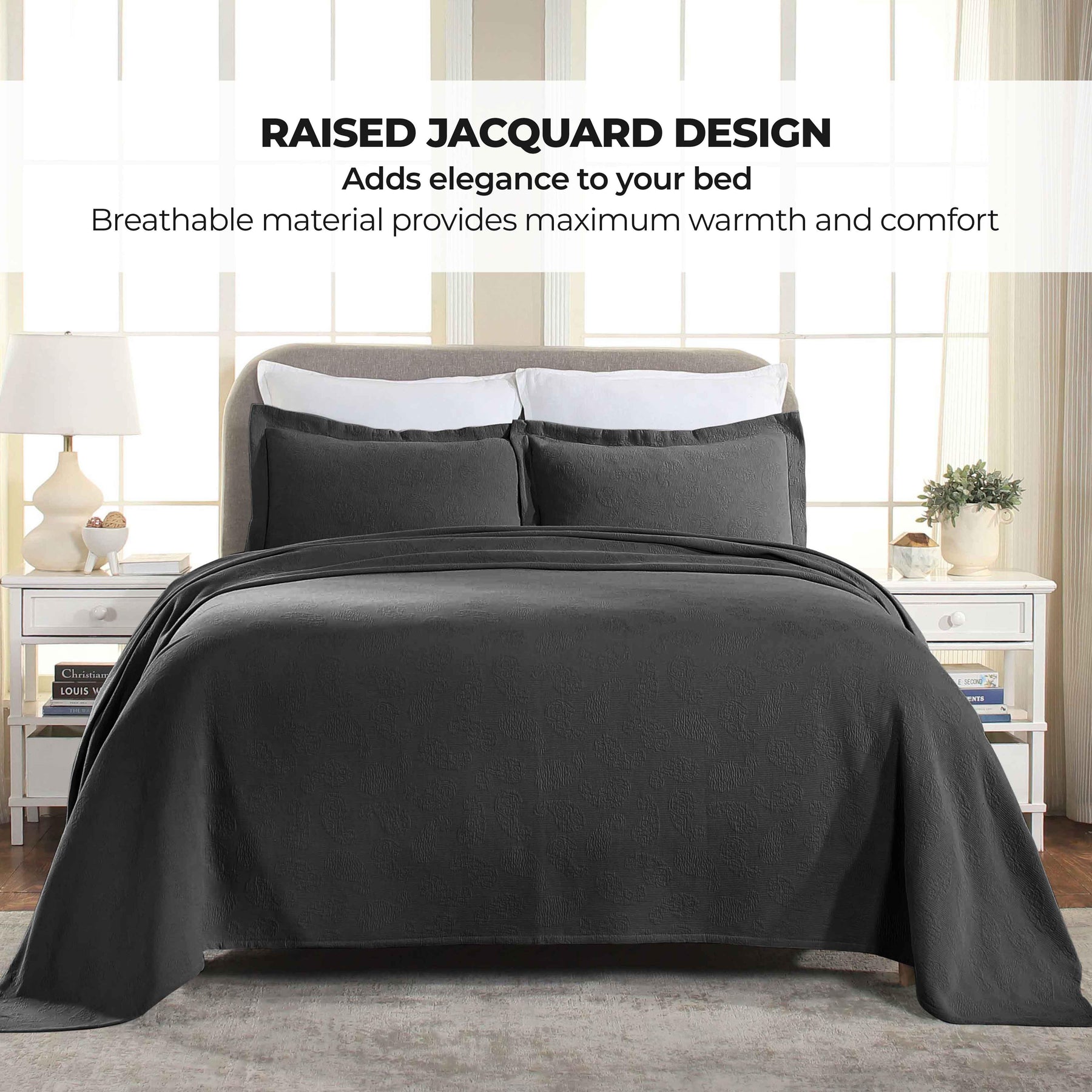 Jacquard Matelassé Paisley Cotton Bedspread Set - Bedspread by Superior