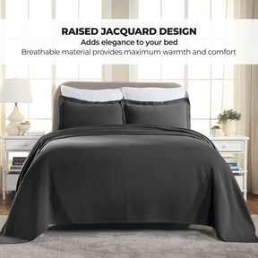 Jacquard Matelassé Paisley Cotton Bedspread Set - Bedspread by Superior