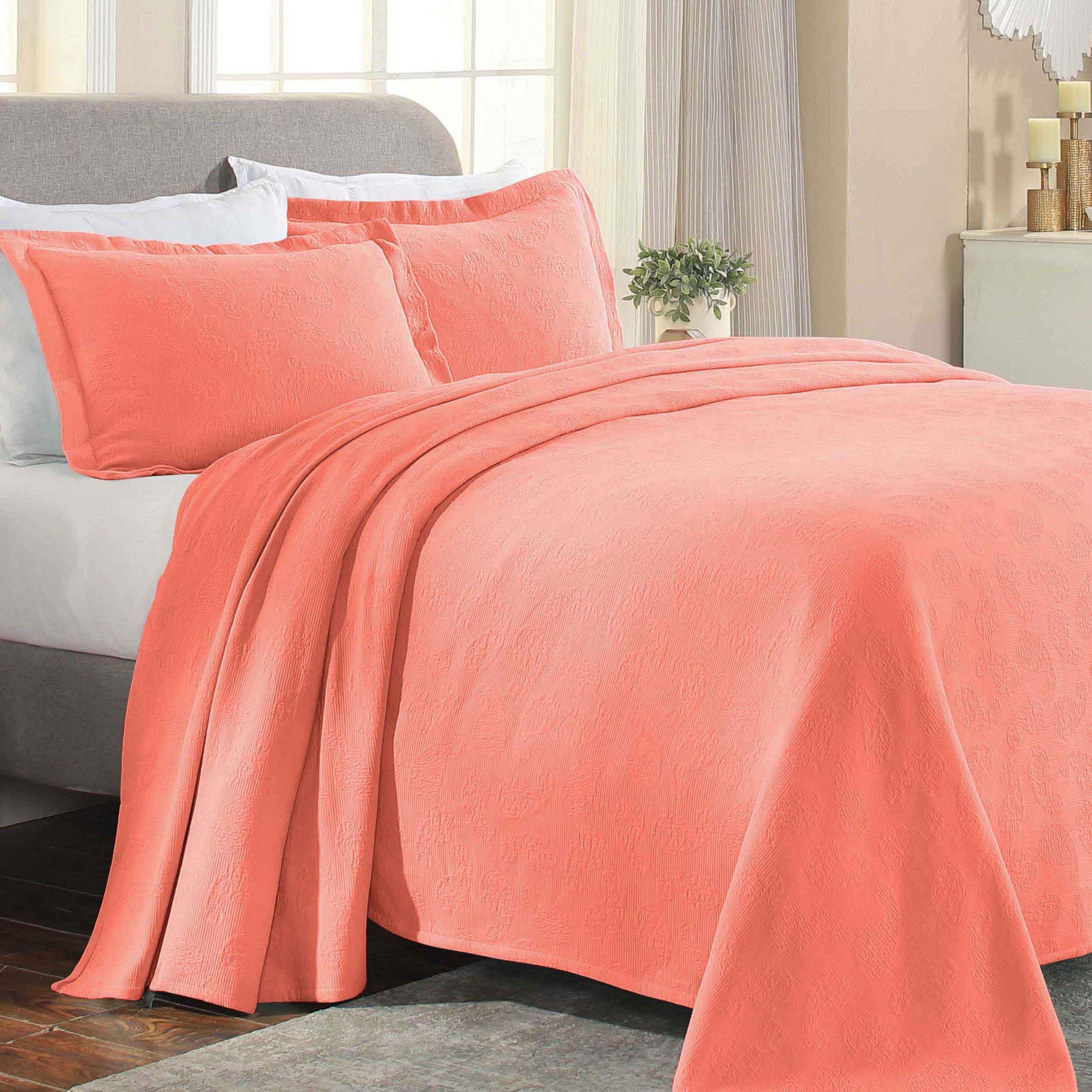 Jacquard Matelassé Paisley Cotton Bedspread Set - Bedspread by Superior