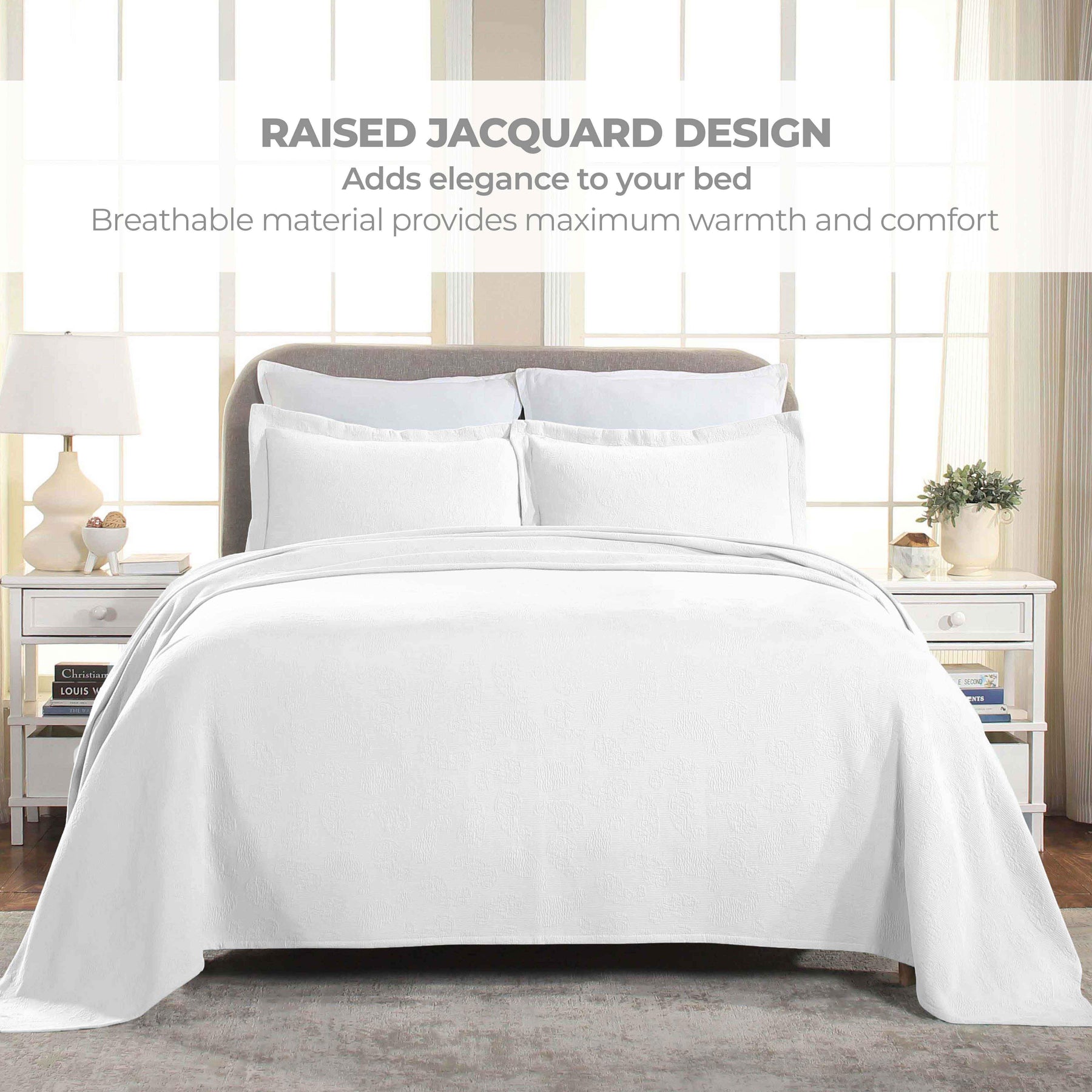 Jacquard Matelassé Paisley Cotton Bedspread Set - Bedspread by Superior