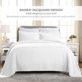 Jacquard Matelassé Paisley Cotton Bedspread Set - Bedspread by Superior