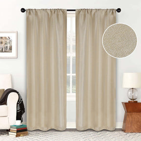 Jaxon Textured Blackout Curtain Set of 2 Panels - Blackout Curtains by Superior