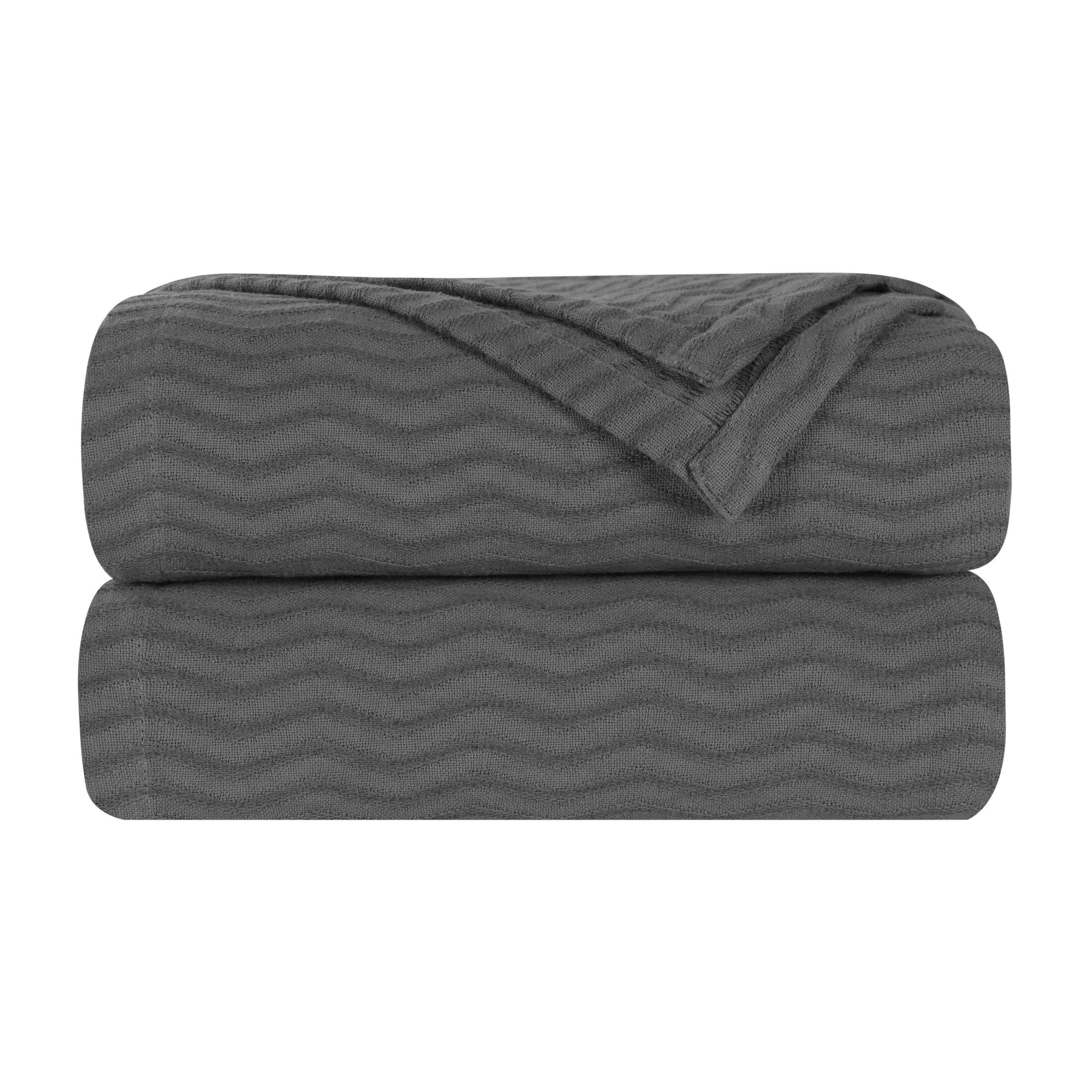 Jena Cotton Textured Chevron Lightweight Woven Blanket - Blanket by Superior