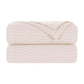 Jena Cotton Textured Chevron Lightweight Woven Blanket - Blanket by Superior