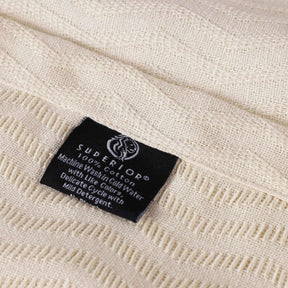 Jena Cotton Textured Chevron Lightweight Woven Blanket - Blanket by Superior