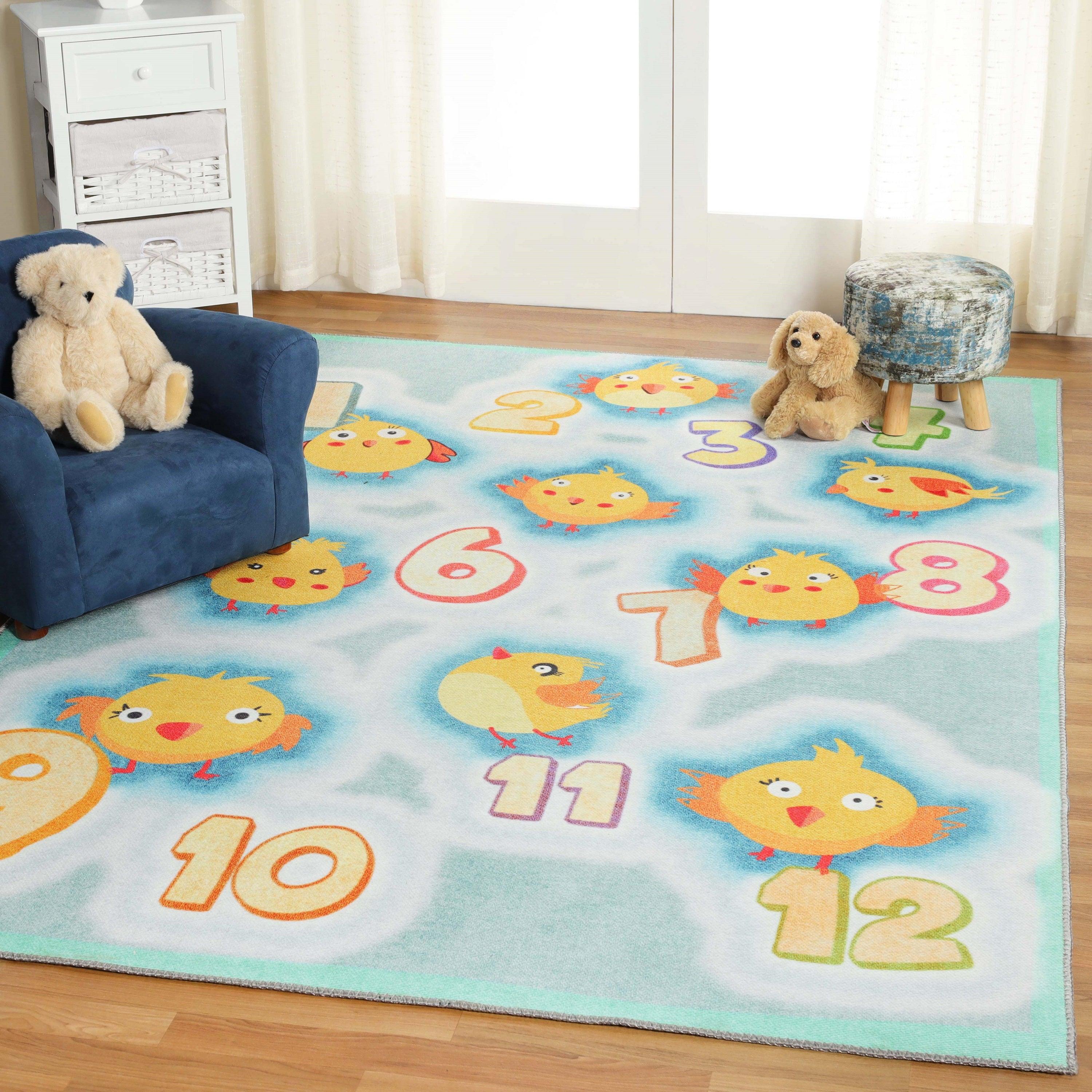 Jumbo Playtime Numbers Anti-Skid Backing Indoor Area Rug - Rugs by Superior