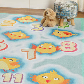 Jumbo Playtime Numbers Anti-Skid Backing Indoor Area Rug - Rugs by Superior