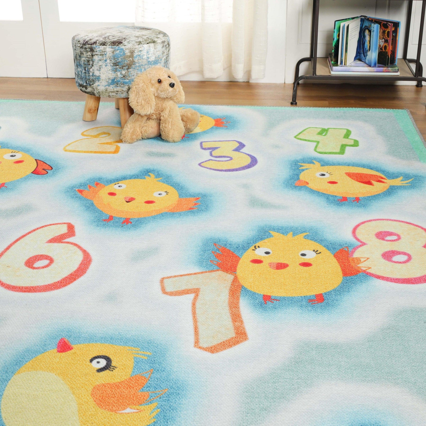 Jumbo Playtime Numbers Anti-Skid Backing Indoor Area Rug - Rugs by Superior