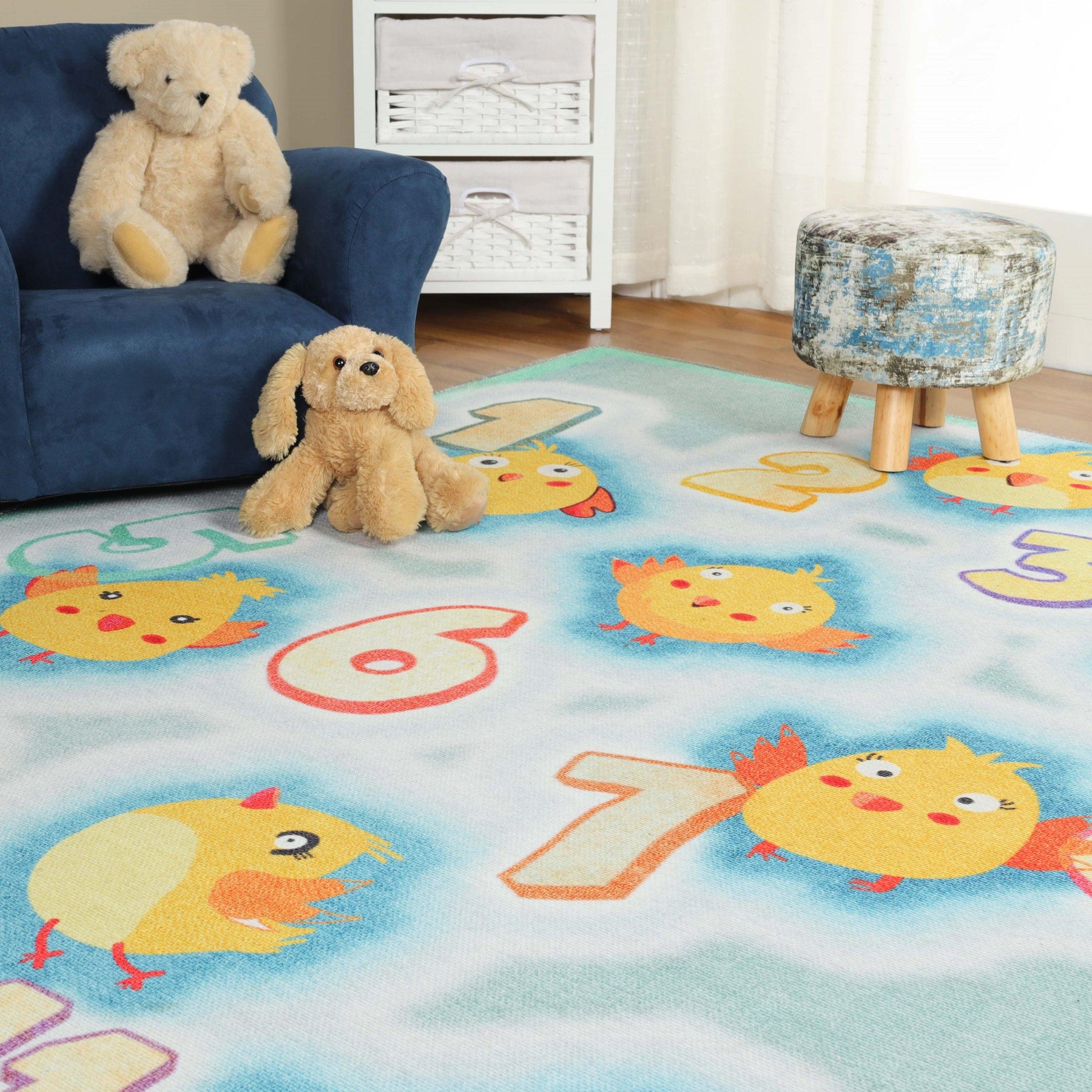 Jumbo Playtime Numbers Anti-Skid Backing Indoor Area Rug - Rugs by Superior