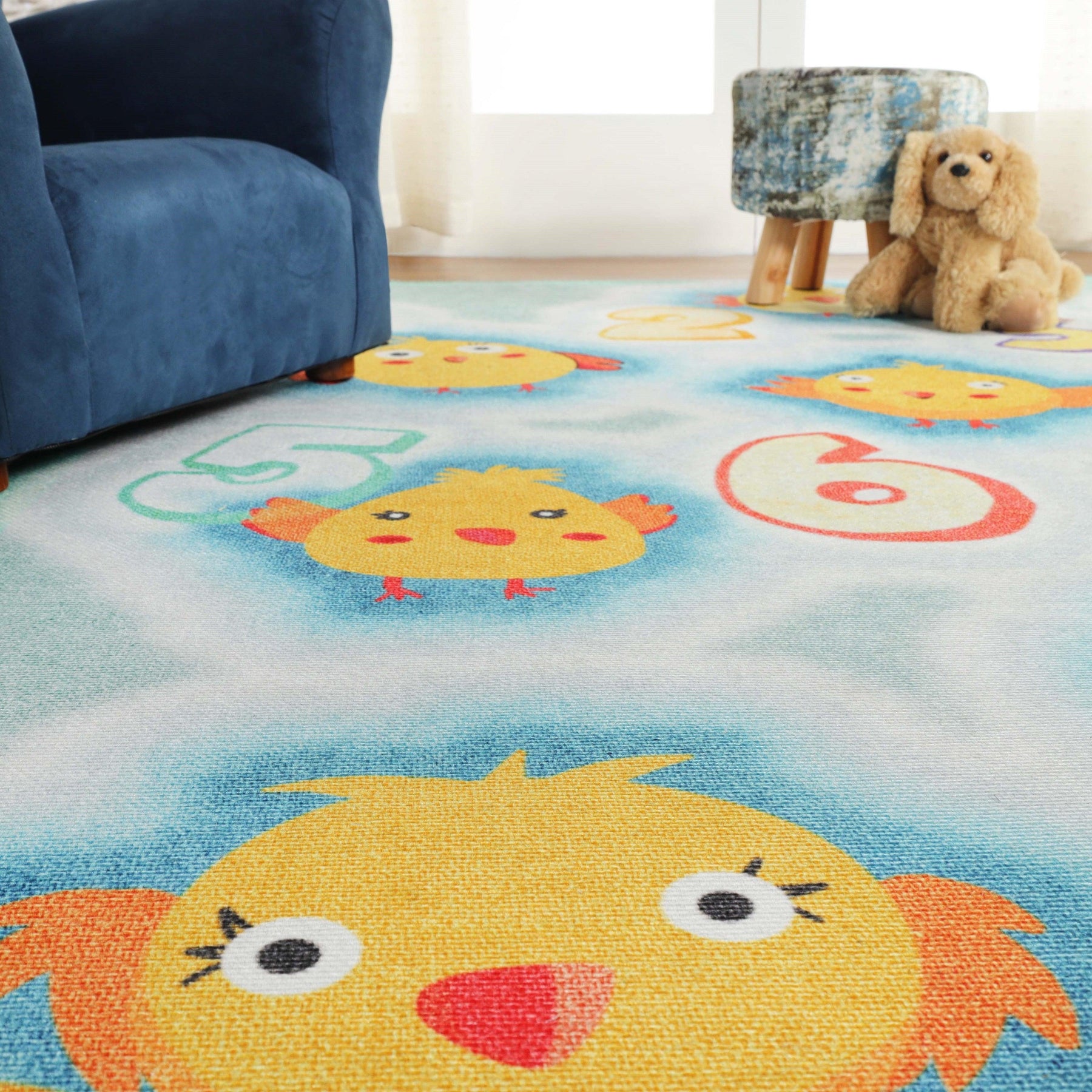 Jumbo Playtime Numbers Anti-Skid Backing Indoor Area Rug - Rugs by Superior