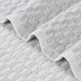 Juno Cotton Blend Textured Checkered Ribbed Border 12 Piece Towel Set - Towel Set by Superior