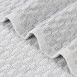 Juno Cotton Blend Textured Checkered Ribbed Border 3 Piece Towel Set - Towel Set by Superior