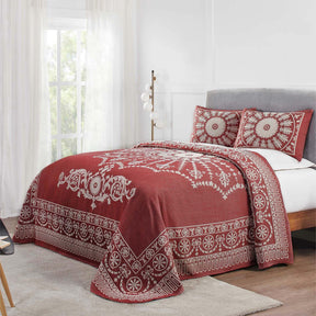 Kymbal Cotton Blend Woven Medallion Jacquard Bedspread Set - Bedspread by Superior