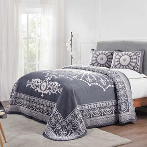 Kymbal Cotton Blend Woven Medallion Jacquard Bedspread Set - Bedspread by Superior