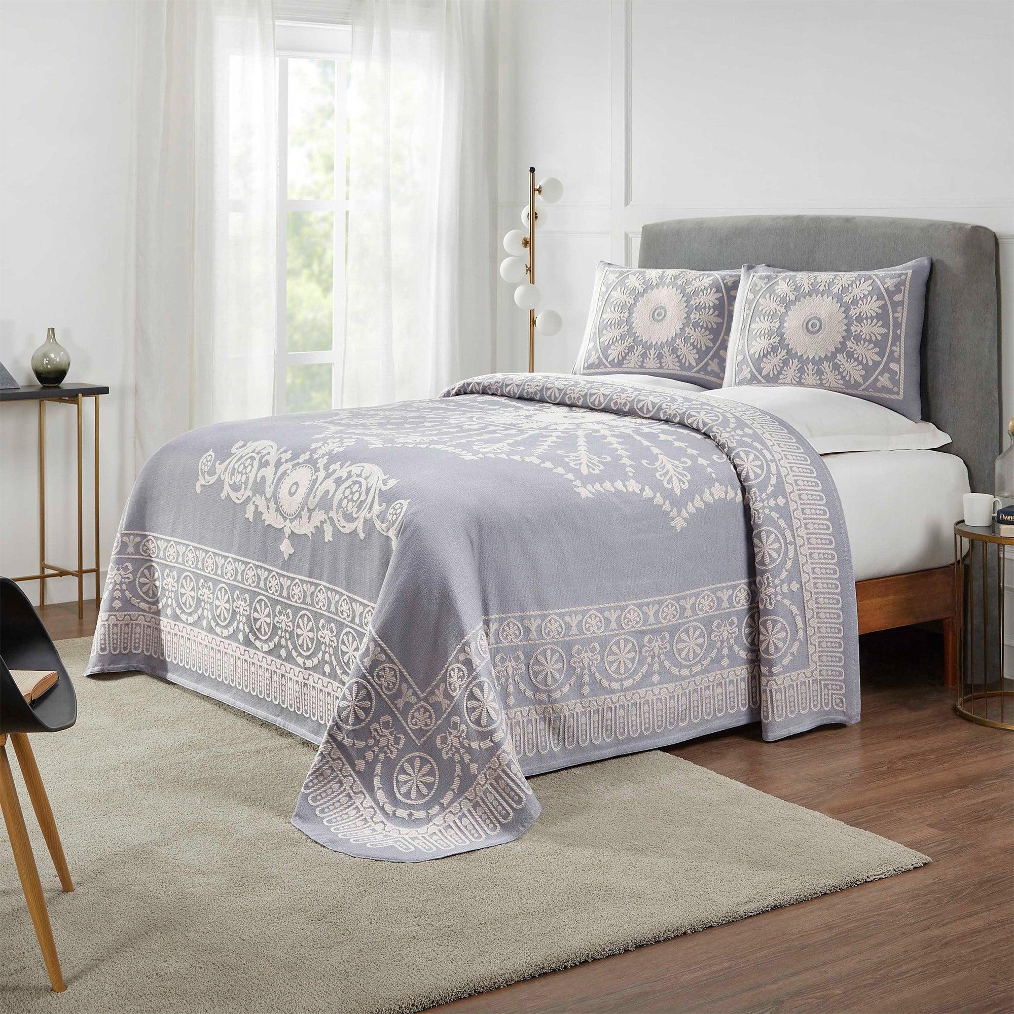 Kymbal Cotton Blend Woven Medallion Jacquard Bedspread Set - Bedspread by Superior